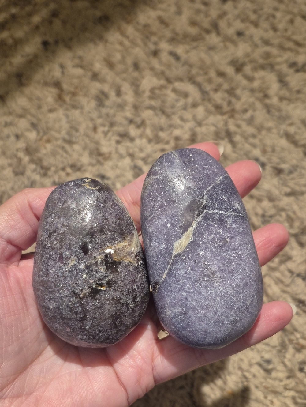 Lepidolite Palm Stones